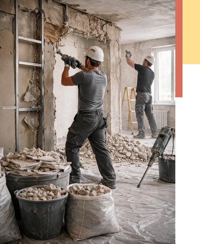 Демонтажные работы в Кашире от 2812 руб. — услуги и цена под ключ | ОТДЕЛОЧНИК-Кшр