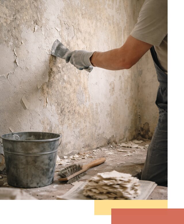 Удаление старой краски со стен в Кашире качественно и быстро