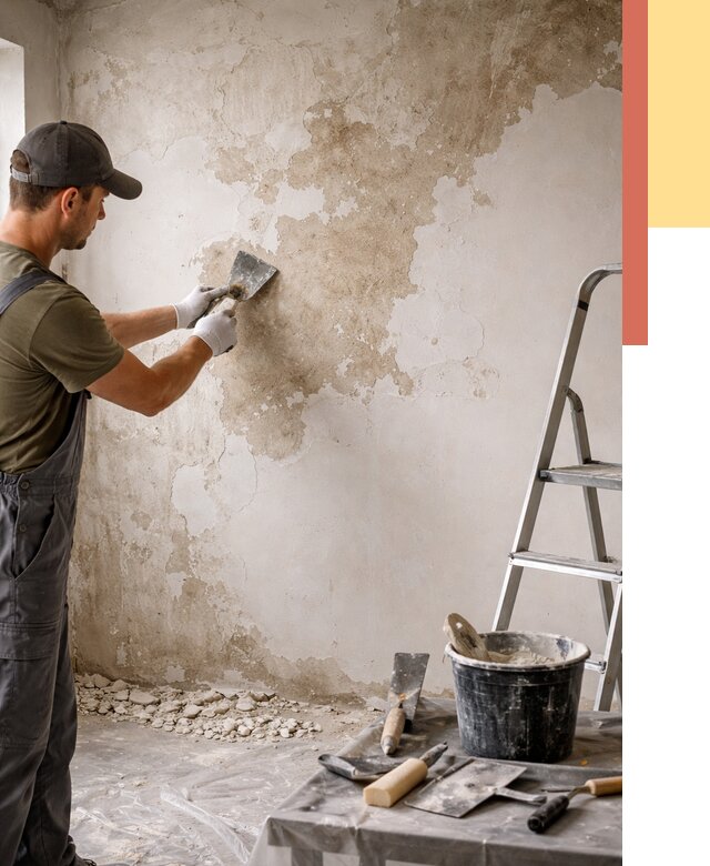 Снятие старой шпаклевки в Кашире от 1927 руб. — быстро и недорого | ОТДЕЛОЧНИК-Кшр