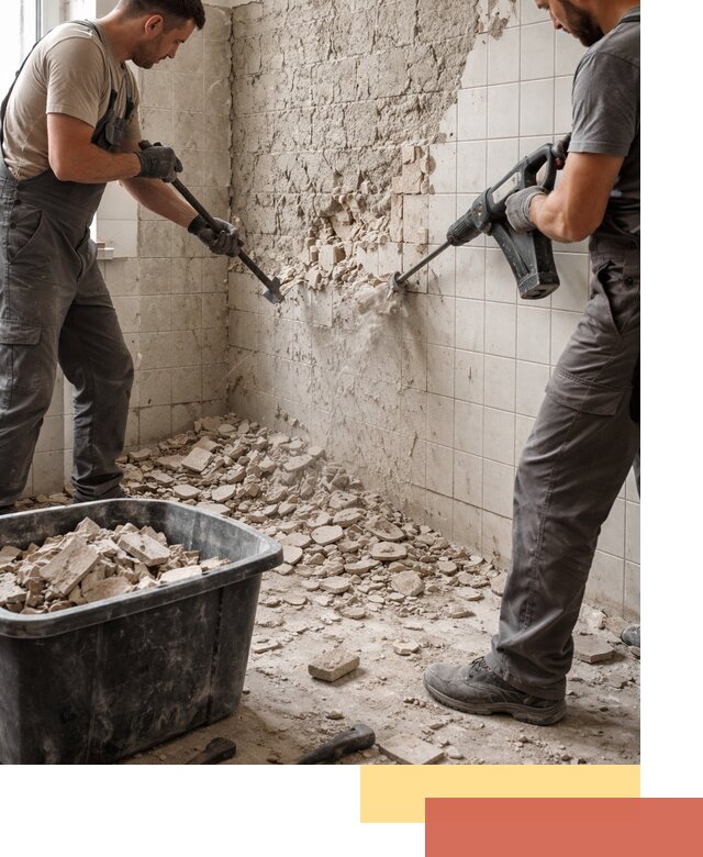 Демонтаж плитки со стен в Кашире быстро и аккуратно