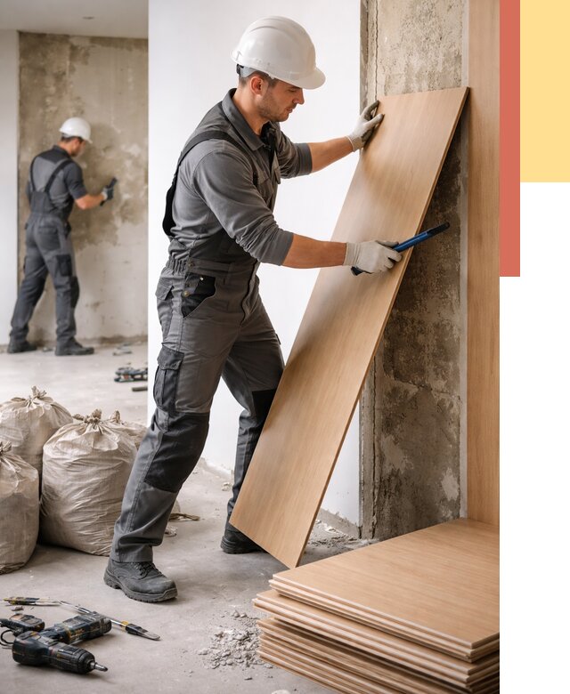 Демонтаж стеновых панелей в Кашире от 3645 руб. за м² быстро и недорого | ОТДЕЛОЧНИК-Кшр