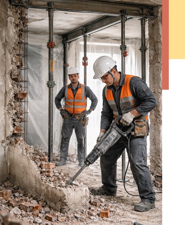 Снос несущих стен в Кашире от 10674 руб. — демонтаж несущей стены под ключ | ОТДЕЛОЧНИК-Кшр