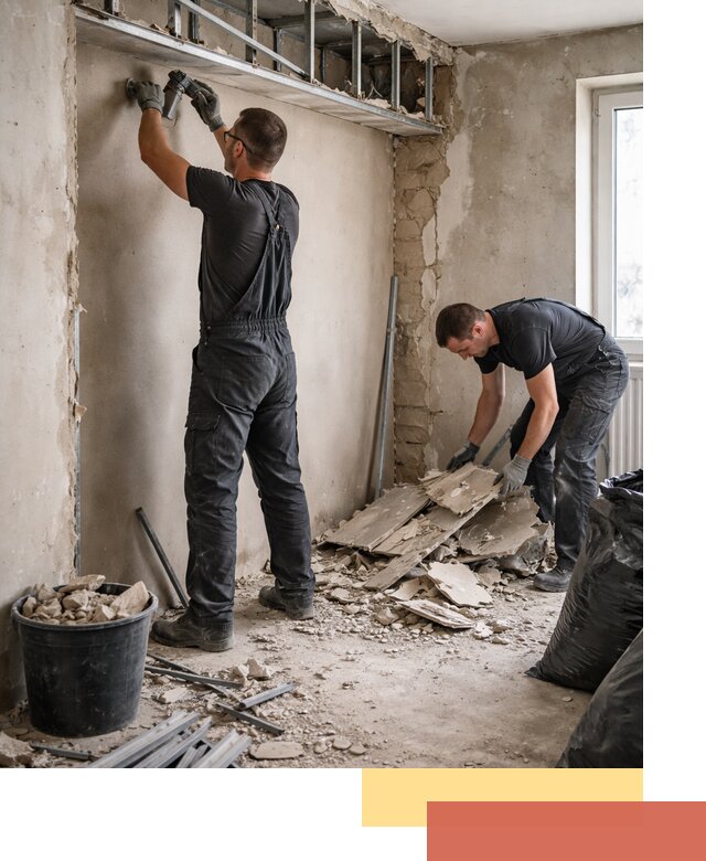 Демонтаж короба из гипсокартона в Кашире быстро и аккуратно