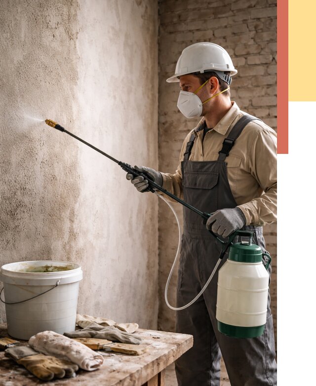 Антисептическая обработка стен в Кашире от 1250 руб. — быстро и недорого | ОТДЕЛОЧНИК-Кшр