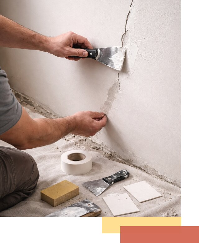 Заделка трещин и сколов в стенах и потолках в Кашире
