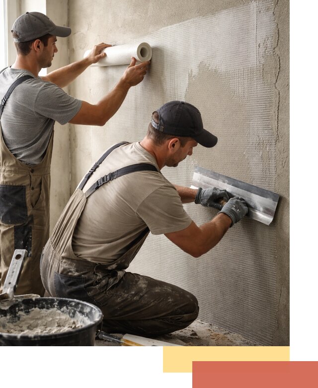 Армирование стен стеклосеткой в Кашире для прочной отделки