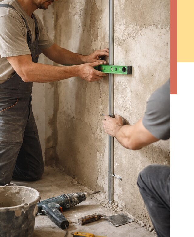 Установка штукатурных маяков в Кашире от 7290 руб. — быстро и недорого | ОТДЕЛОЧНИК-Кшр