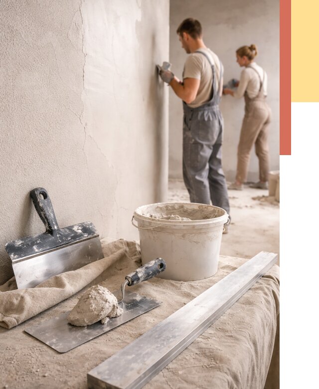 Штукатурка стен гипсовая в Кашире от 4686 руб/м2 — быстро и недорого | ОТДЕЛОЧНИК-Кшр