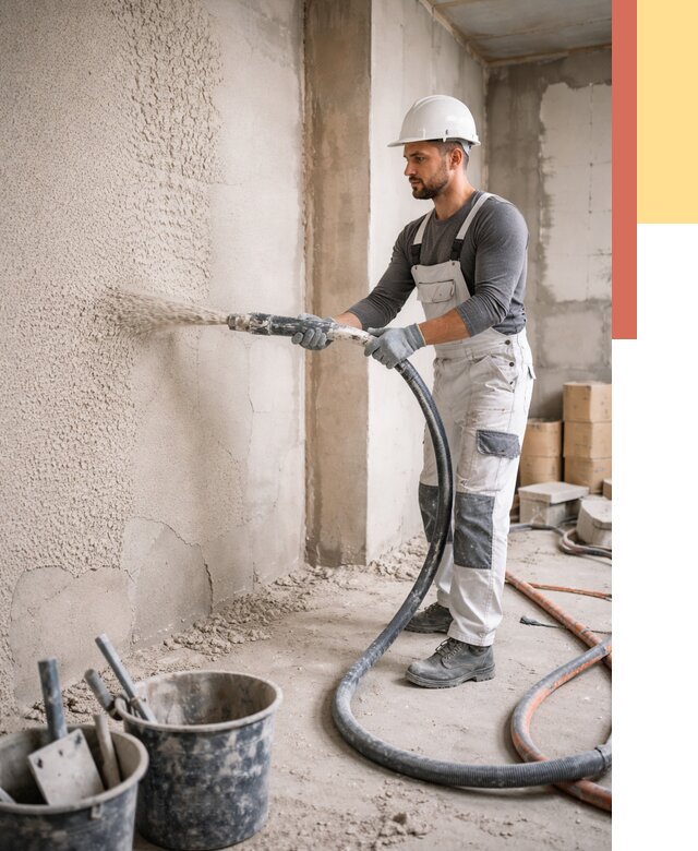 Машинная штукатурка стен в Кашире под ключ от 6769 руб./м2 | ОТДЕЛОЧНИК-Кшр