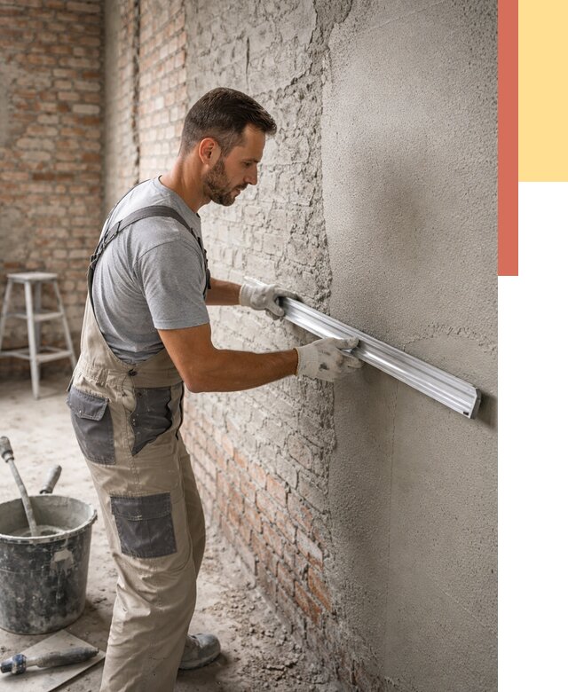 Штукатурка кирпичных стен в Кашире от 4686 руб/м2 — быстро и недорого | ОТДЕЛОЧНИК-Кшр