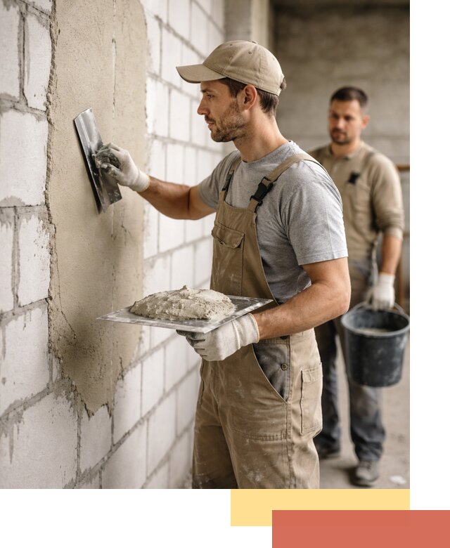 Штукатурка стен из газобетона в Кашире под ключ