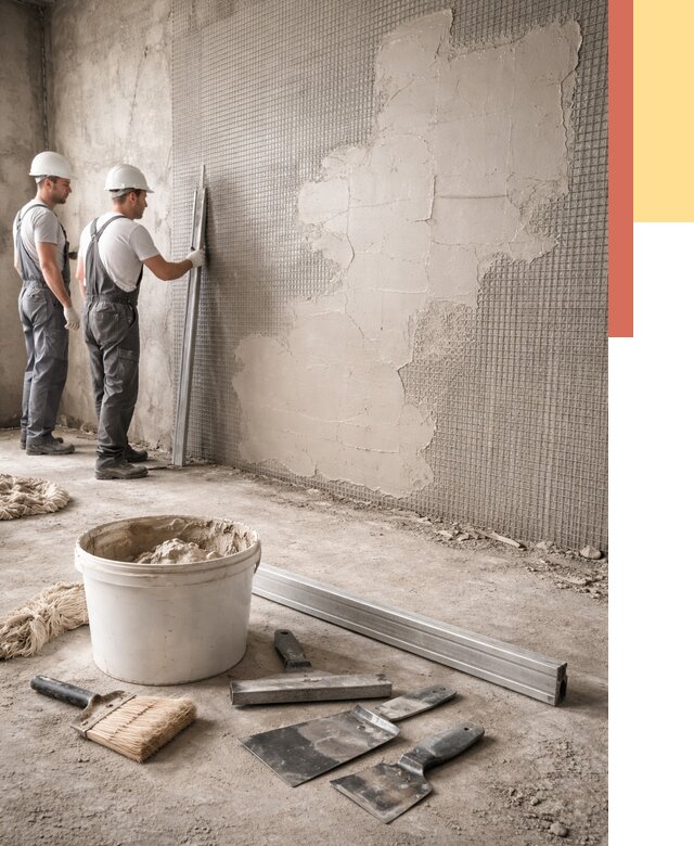 Штукатурка стен по сетке в Кашире от 5728 руб./м2 — быстро и недорого | ОТДЕЛОЧНИК-Кшр