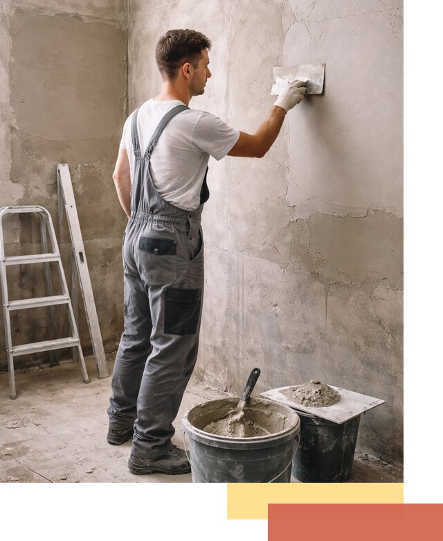 Штукатурка стен в ванной под ключ в Кашире