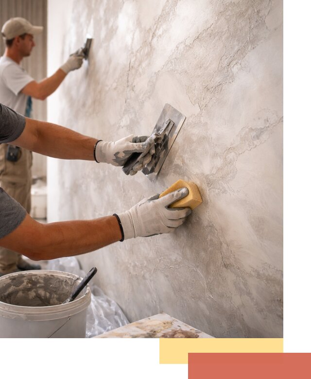 Декоративная штукатурка под мрамор в Кашире для стен и потолков