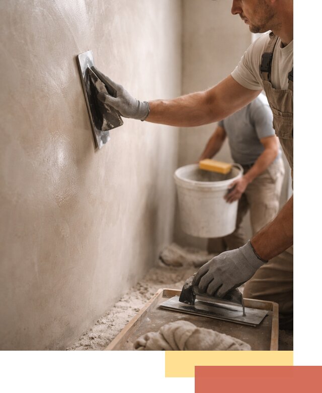 Нанесение марокканской штукатурки таделакт в Кашире
