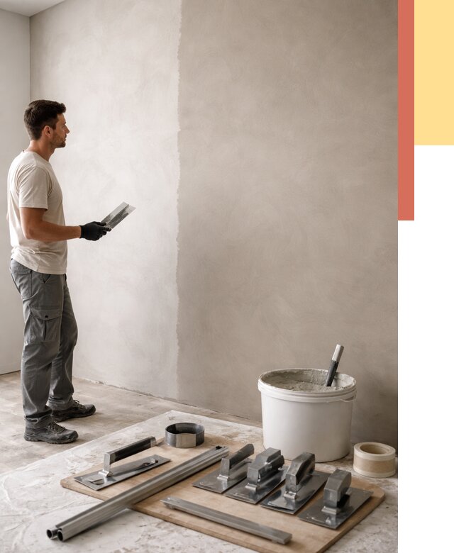 Нанесение микроцемента на стены в Кашире от 3332 руб./м2 под ключ | ОТДЕЛОЧНИК-Кшр