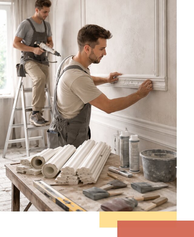 Монтаж лепнины на стены в Кашире профессионально и качественно