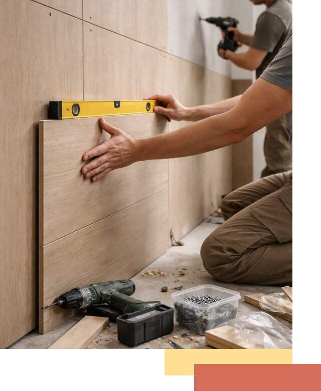 Профессиональный монтаж МДФ панелей на стены в Кашире