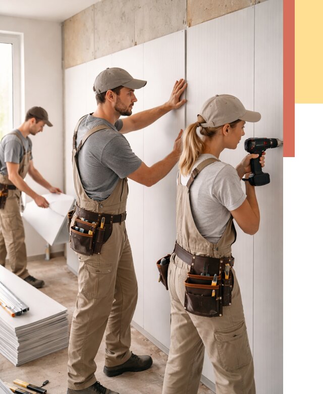 Монтаж ПВХ панелей на стены в Кашире от 469 руб/м2 — быстро и недорого | ОТДЕЛОЧНИК-Кшр