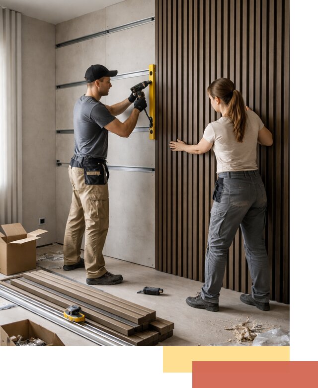 Монтаж реечных панелей на стены в Кашире