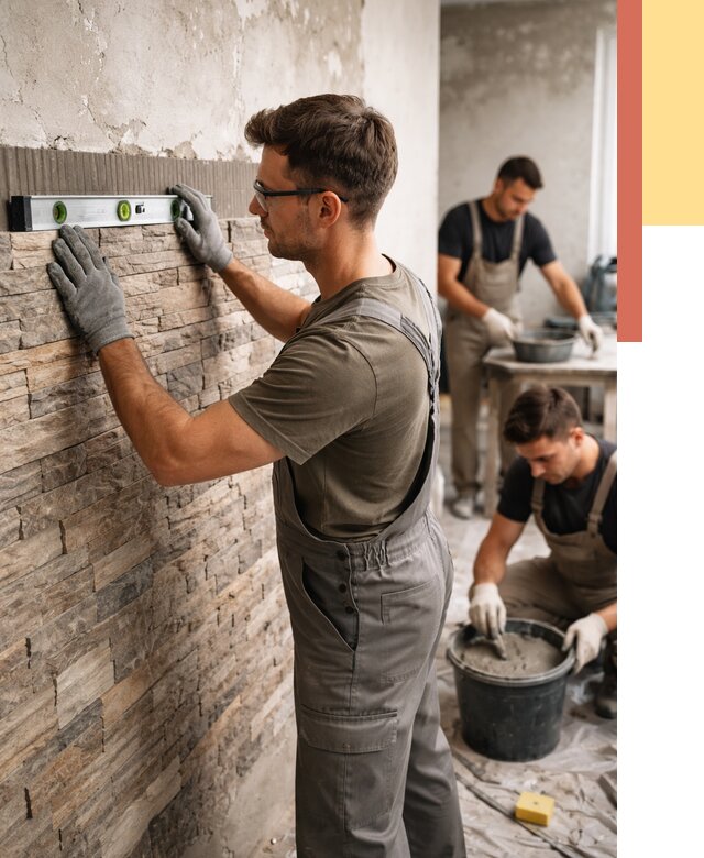 Монтаж искусственного камня в Кашире от 4686 руб. под ключ | ОТДЕЛОЧНИК-Кшр