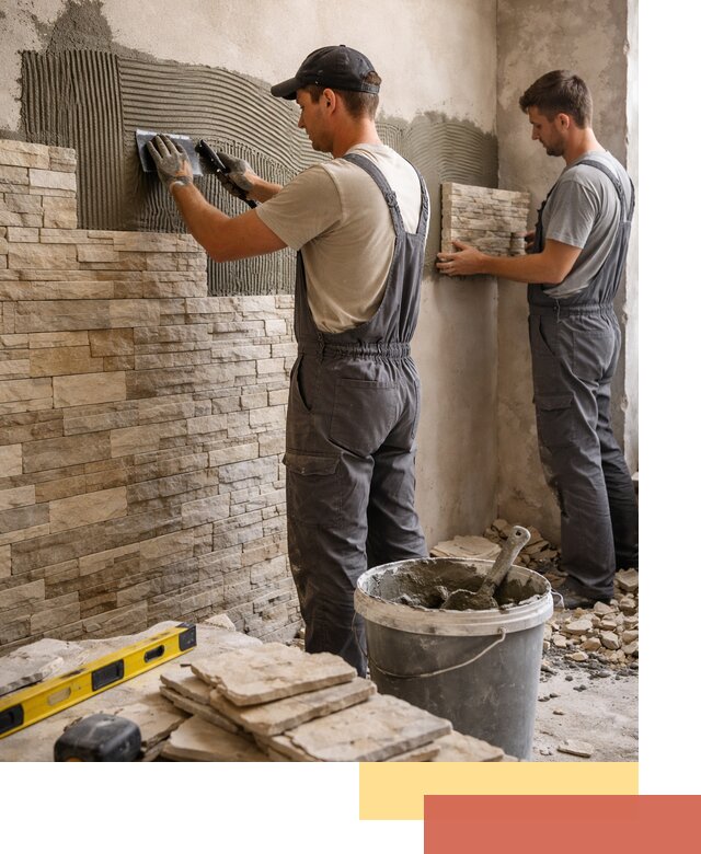 Монтаж искусственного камня в Кашире — облицовка стен и фасадов