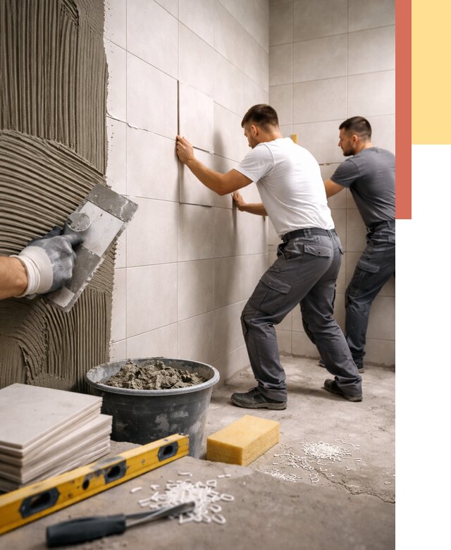 Укладка плитки на стены в Кашире от 885 руб. — качественно и недорого | ОТДЕЛОЧНИК-Кшр