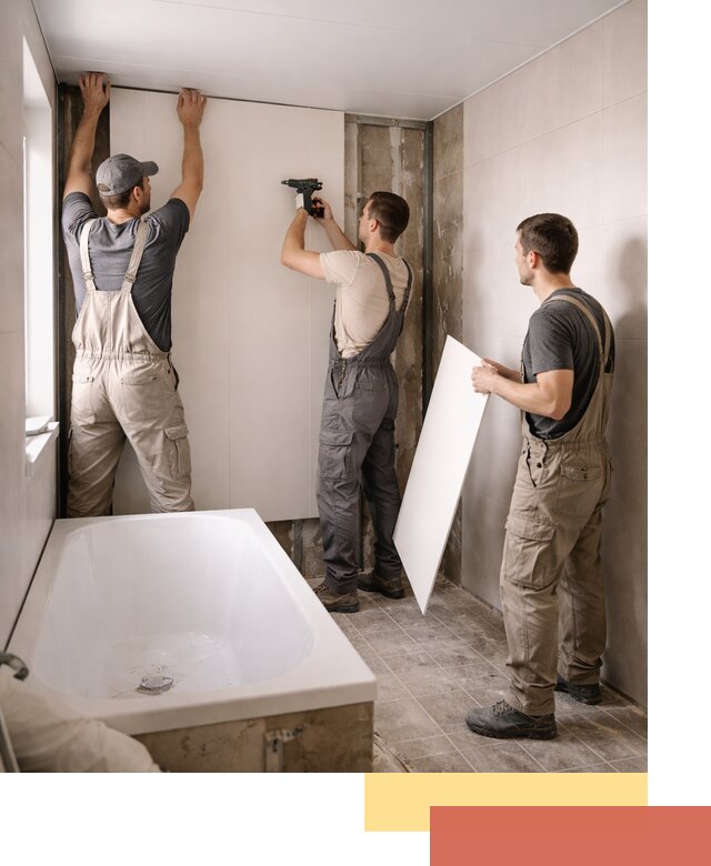 Отделка ванной панели ПВХ профессионально в Кашире