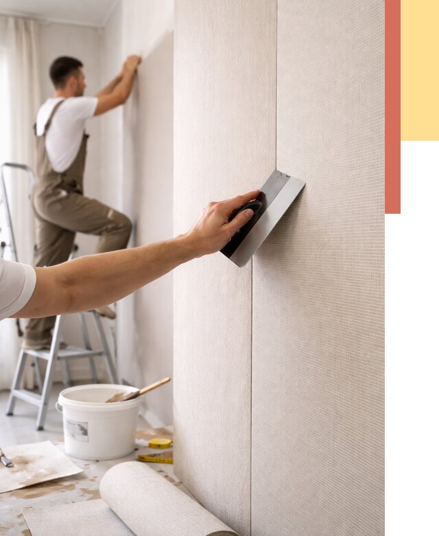 Поклейка текстильных обоев в Кашире от 4686 руб. под ключ | ОТДЕЛОЧНИК-Кшр