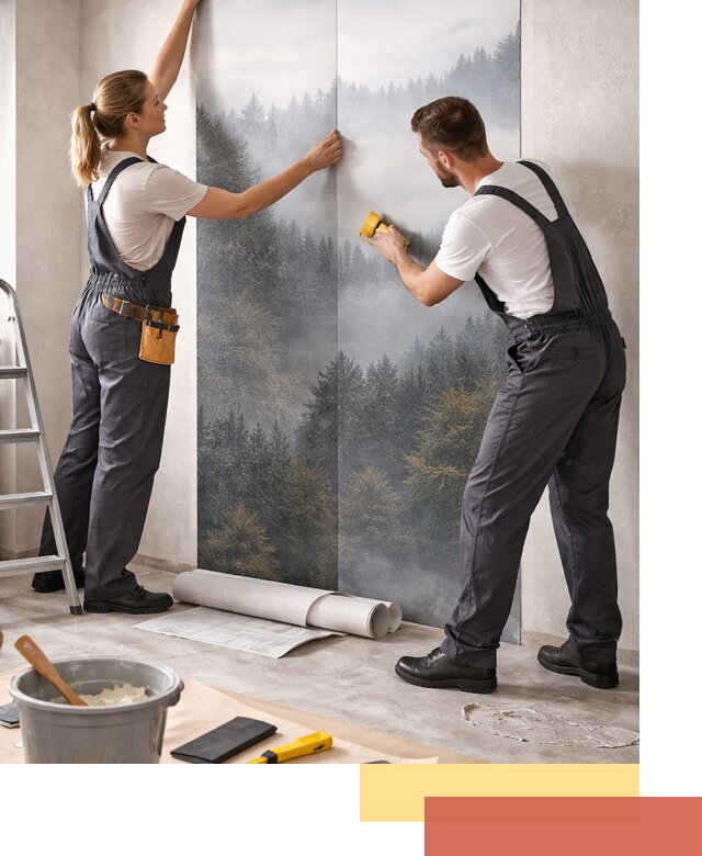 Поклейка фотообоев профессионально в Кашире под ключ