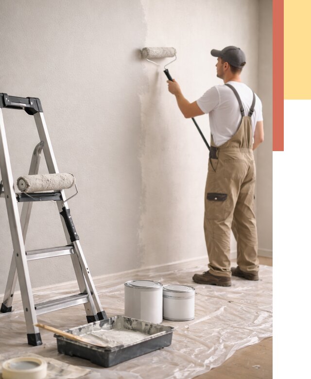 Покраска стен латексной краской в Кашире от 4686 руб. за м2 | ОТДЕЛОЧНИК-Кшр