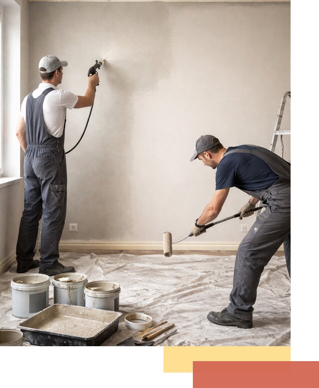 Покраска стен моющейся краской и защита поверхностей в Кашире