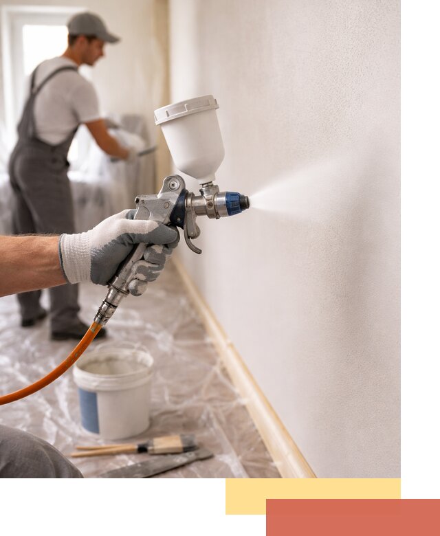 Покраска стен краскопультом в Кашире быстро и качественно