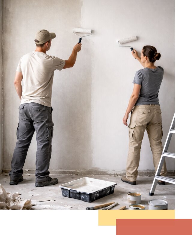 Окраска стен по стеклохолсту в Кашире качественно и долговечно