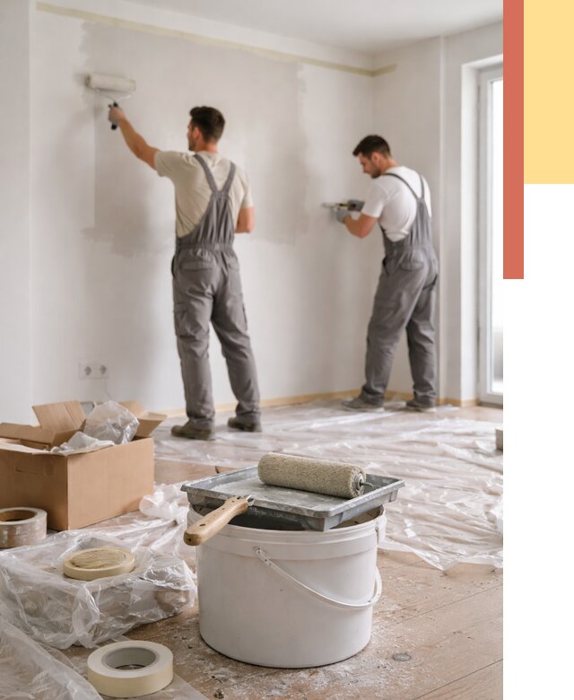 Покраска стен в квартире в Кашире от 2604 руб/м2 — быстро и недорого | ОТДЕЛОЧНИК-Кшр