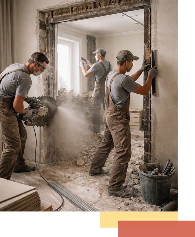 Расширение дверного проема под установку новой двери в Кашире