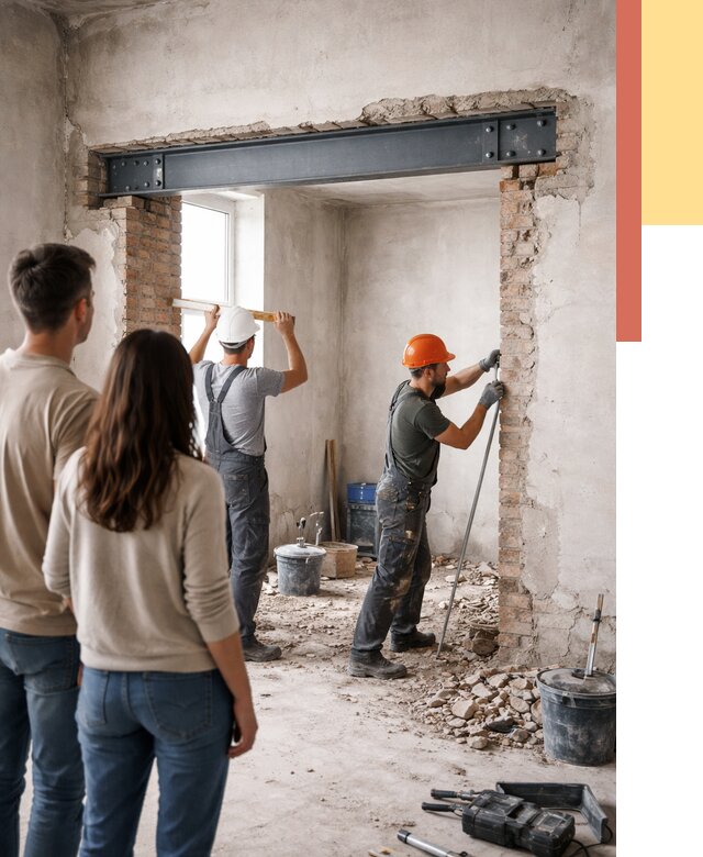 Усиление проема в стене в Кашире от 9893 руб. — усиление дверного проема металлоконструкцией | ОТДЕЛОЧНИК-Кшр