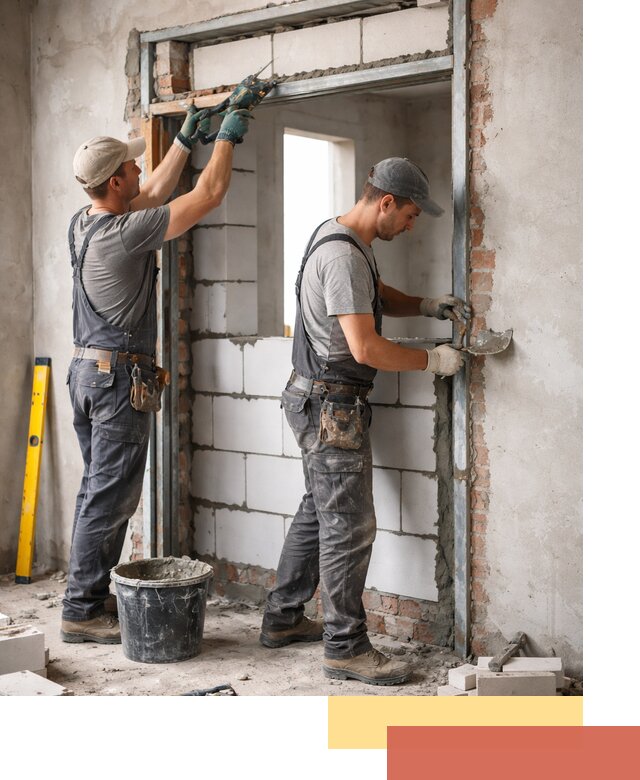 Закладка дверного проема под ключ в Кашире: демонтаж, монтаж, отделка