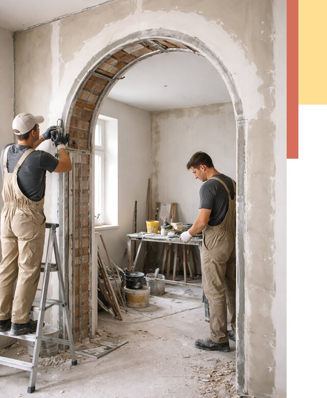 Устройство арочного проема в Кашире от 9893 руб. под ключ — быстро и недорого | ОТДЕЛОЧНИК-Кшр