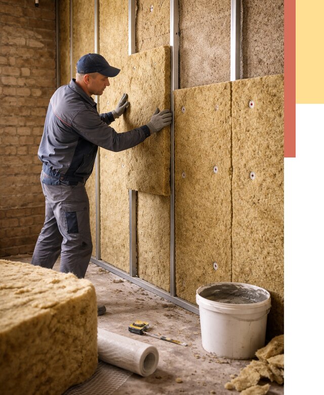 Утепление стен минватой в Кашире от 1406 руб./м2 — недорого и быстро | ОТДЕЛОЧНИК-Кшр