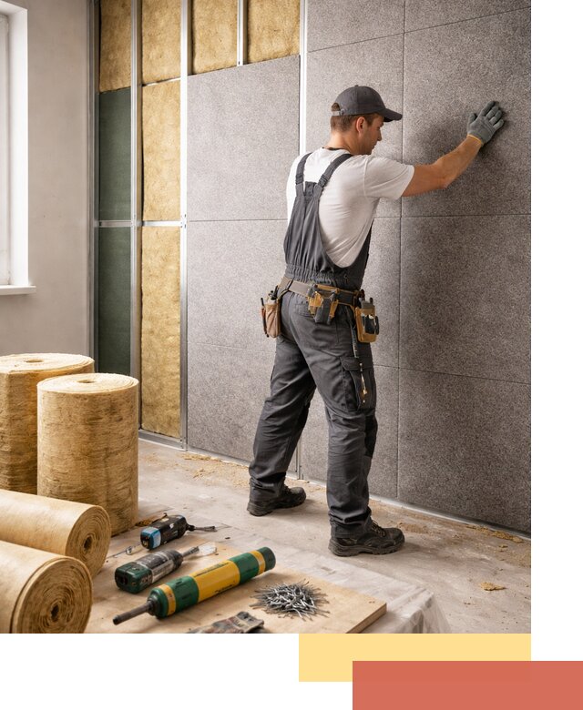 Профессиональная шумоизоляция стен в Кашире для квартиры и офиса