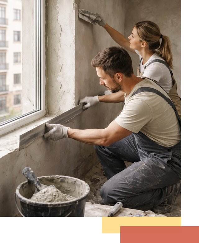 Штукатурка откосов дверей и окон профессионально в Кашире