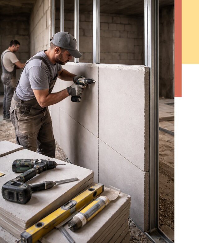 Кладка влагостойких перегородок ПГП в Кашире от 1250 руб. под ключ | ОТДЕЛОЧНИК-Кшр