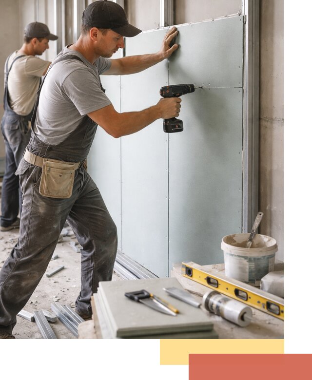 Кладка влагостойких перегородок ПГП в Кашире