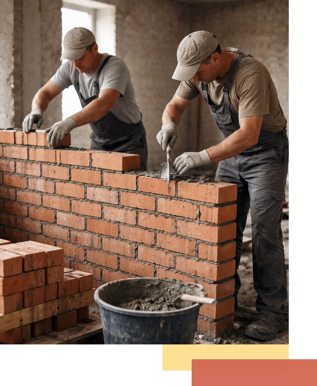 Кладка кирпичных перегородок под ключ в Кашире