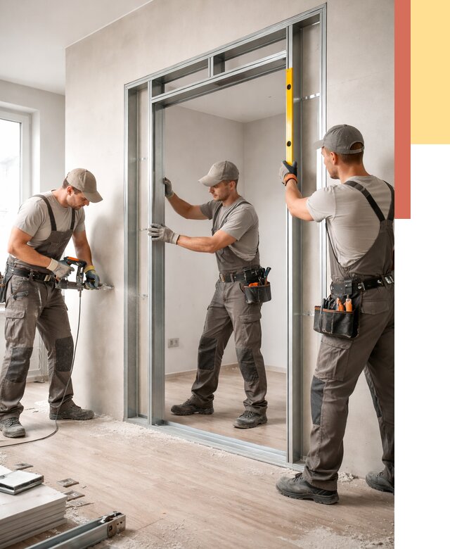 Устройство дверного проема в перегородке в Кашире от 4686 руб. под ключ | ОТДЕЛОЧНИК-Кшр