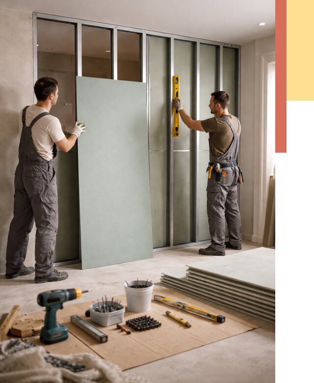 Перегородка из влагостойкого гипсокартона в Кашире от 4999 руб. — монтаж под ключ | ОТДЕЛОЧНИК-Кшр