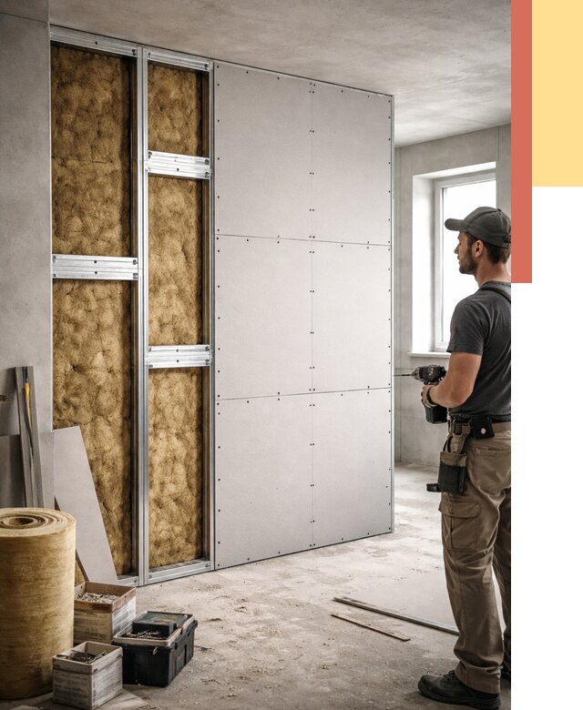 Усиленная перегородка под навеску в Кашире от 13330 руб. — монтаж под ключ | ОТДЕЛОЧНИК-Кшр