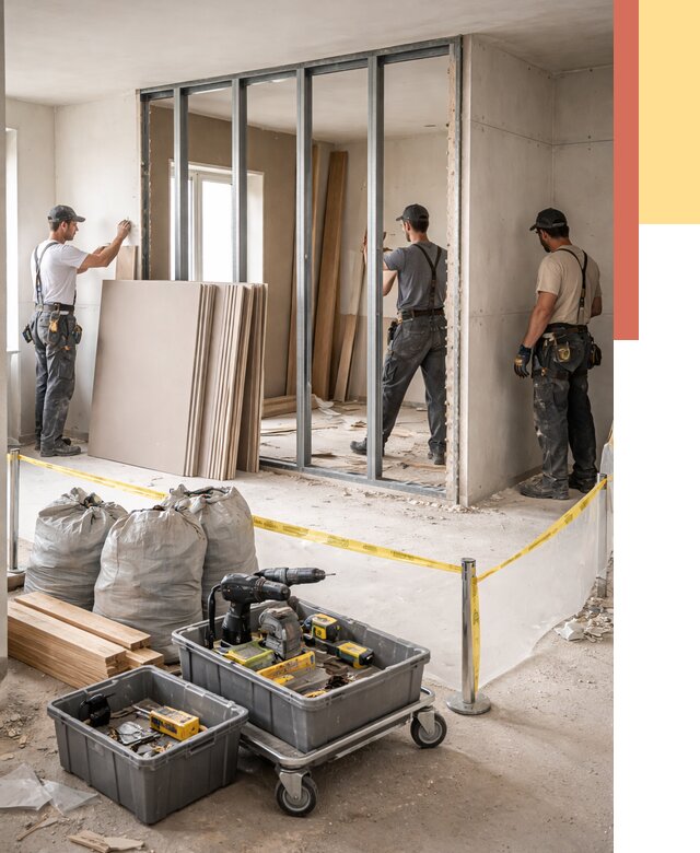 Перенос гипсокартонной перегородки в Кашире под ключ от 4686 руб. | Демонтаж и монтаж – ОТДЕЛОЧНИК-Кшр