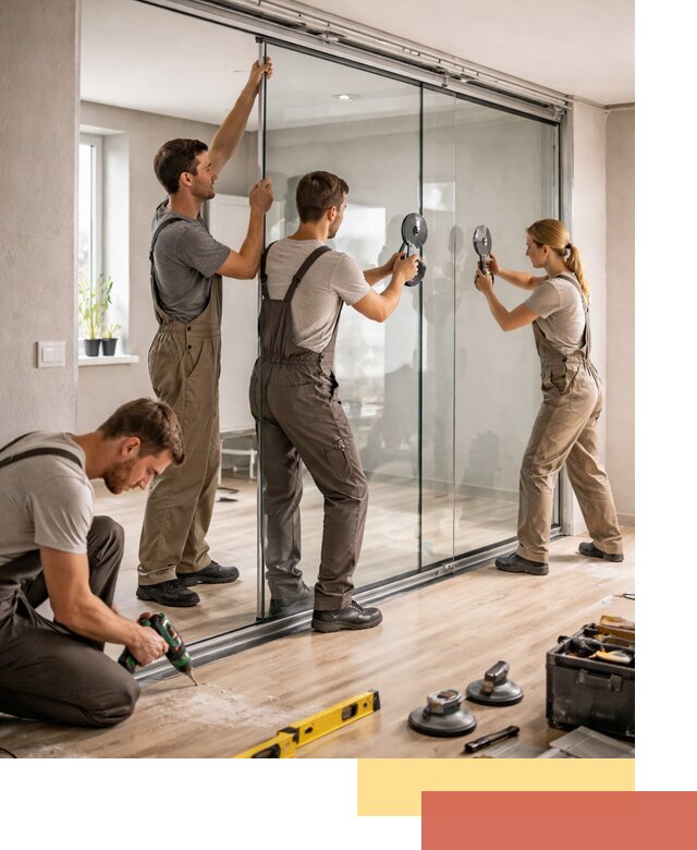 Изготовление стеклянных перегородок на заказ в Кашире